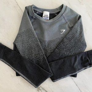 GymShark gray long sleeve crop top, AXS
